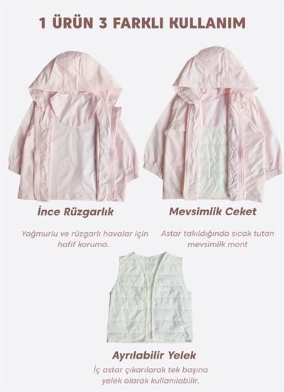 Geess Rüzgarlık Pembe