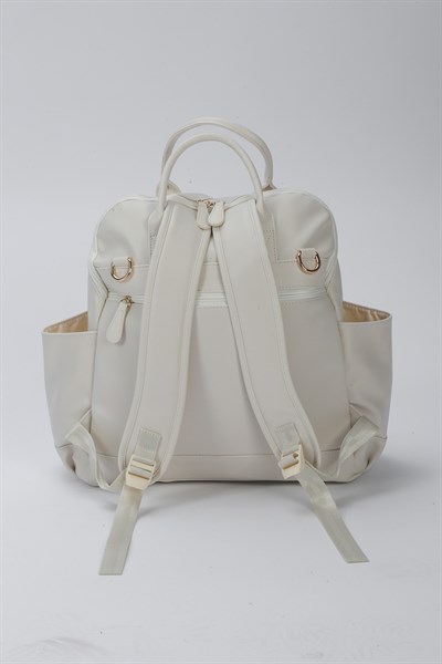 Holifera Deri Sırt Çantası Krem