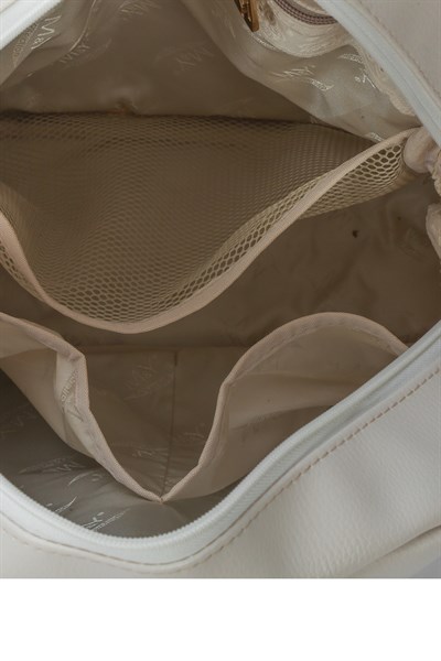 Holifera Deri Sırt Çantası Krem