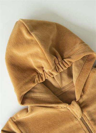 Letonya Kadife Hırka Hardal