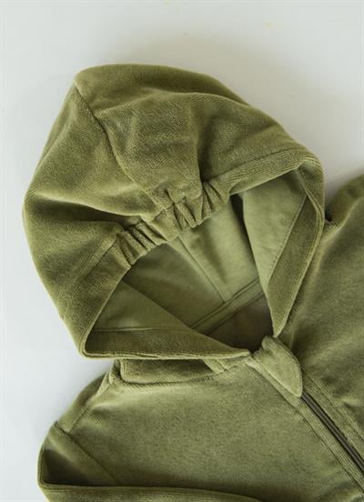 Letonya Kadife Hırka Yeşil