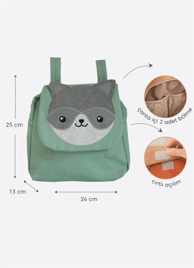 Mini Bag Sırt Çantası Mint - Rakun