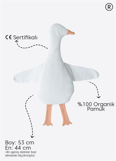 Organik Morton Ördek Uyku Arkadaşı Beyaz