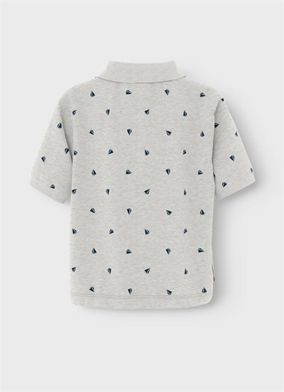 Name IT Tshirt Polo Yaka Gri Melanj