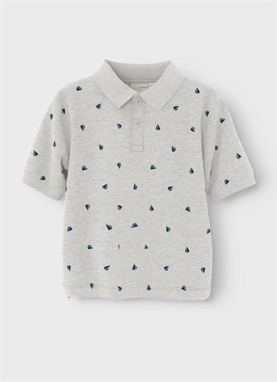 Name IT Tshirt Polo Yaka Gri Melanj