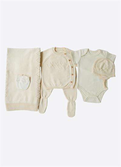 Ogre Triko 6lı Hastane Çıkış Seti Natural