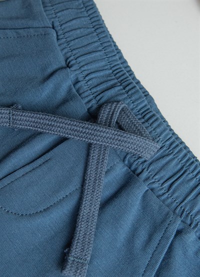 Organik Abel 2li Şort Mavi