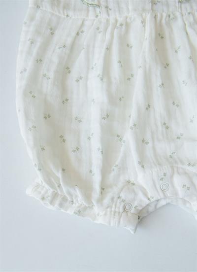 Organik  Alice Şort Tulum Ekru