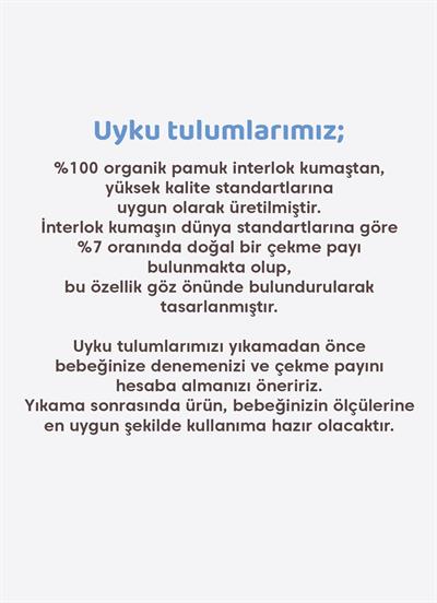 Organik Animals Uyku Tulumu Natural