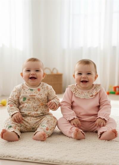 Organik Ava 4lü Takım Pembe