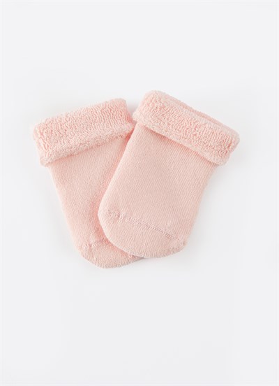 Organik Basic 3lü Havlu Çorap Pembe