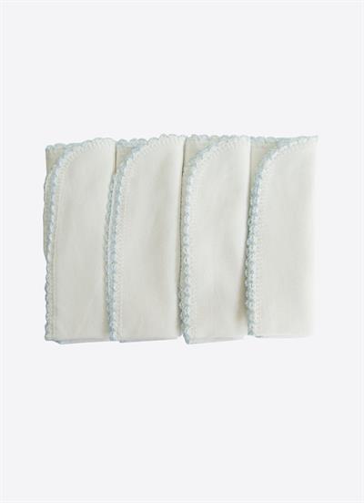 Organik Basic 4lü Ağız Mendili Ekru Mavi