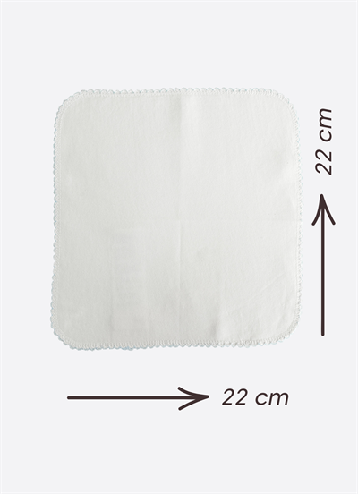 Organik Basic 4lü Ağız Mendili Ekru Mavi