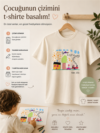 Organik Basic Erkek T-Shirt Ekru