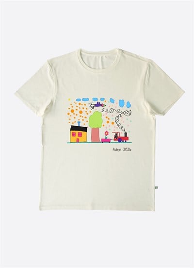 Organik Basic Erkek T-Shirt Ekru
