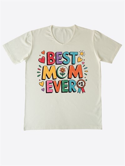 Organik Basic Kadın T-Shirt Ekru