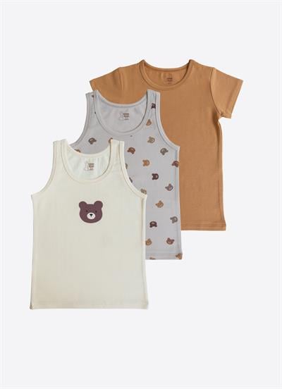 Organik Bear 3lü Atlet Kahverengi