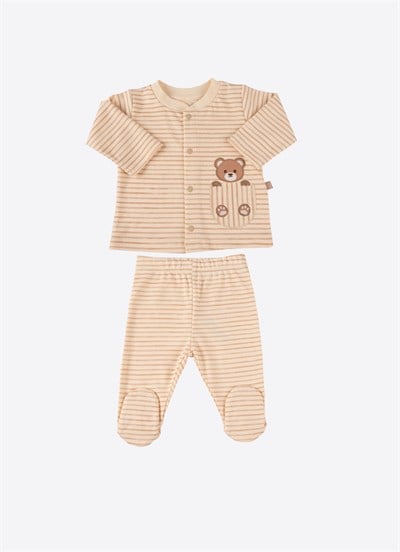 Organik Bepy 2li Pijama Takımı Natural
