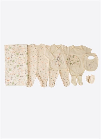 Organik Big Bear 10lu Hastane Çıkış Seti Natural