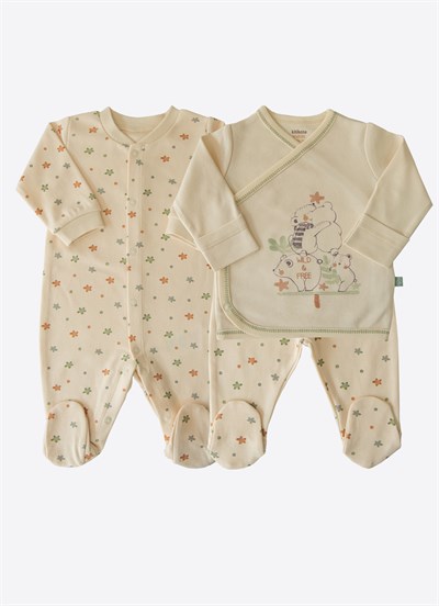 Organik Big Bear 10lu Hastane Çıkış Seti Natural