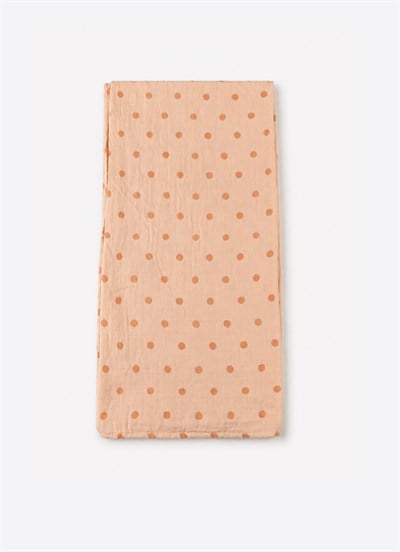 Organik Big Dots Müslin Battaniye Turuncu