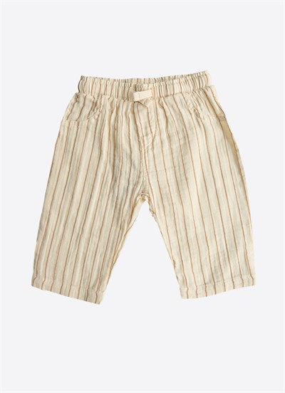 Organik Boho Striped Müslin 2li Takım Natural