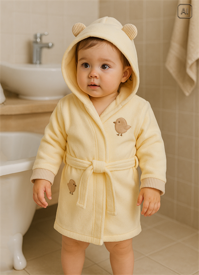 Organik Bornoz Seti Natural