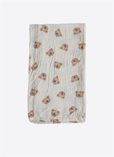 Organik Brown Bear Müslin Battanite Natural