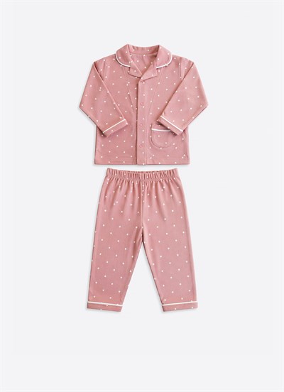 Organik Candy 2li Pijama Takımı Pembe