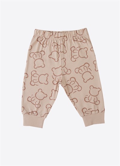 Organik Cody 2li Pijama Takımı Bej