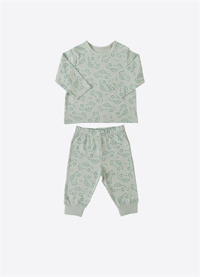 Organik Cody 2li Pijama Takımı Yeşil