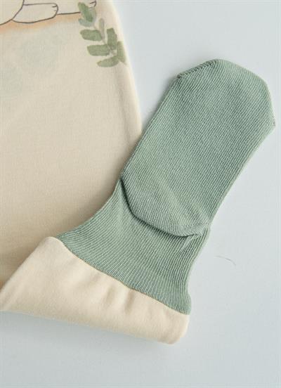 Organik Cute Bear 3lü Çoraptolon Yeşil