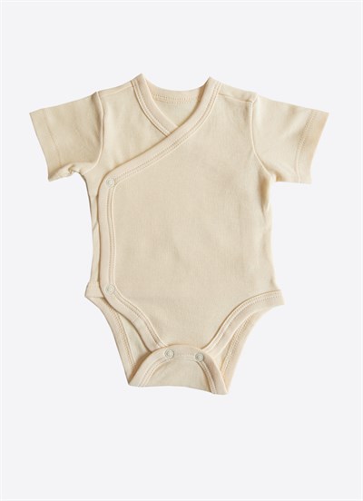 Organik Cute Bear 3lü Kısa Kol Kruvaze Body Yeşil