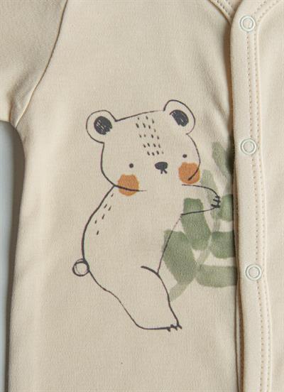 Organik Cute Bear 3lü Patikli Tulum Yeşil