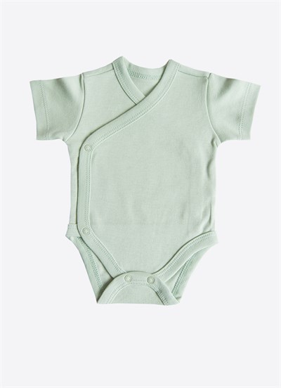 Organik Cute Bunny 3lü Kruvaze Kısa Kol Body Pembe