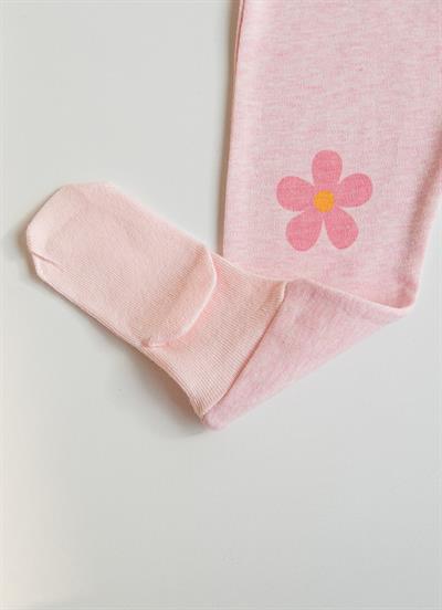 Organik Daisy Days Çoraptolon Pembe