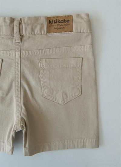 Organik Dean Şort Bej