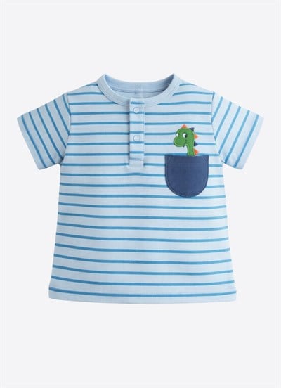 Organik Dino T-Shirt Mavi