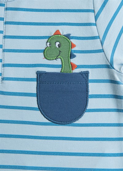 Organik Dino T-Shirt Mavi