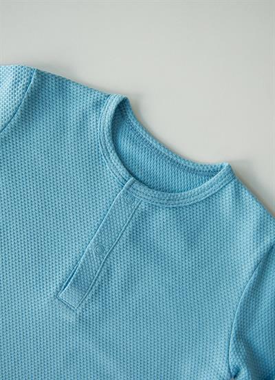 Organik Dorian 2li T-Shirt Mavi-Yeşil