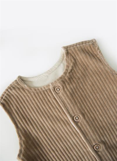 Organik Dosse Yelek Bej