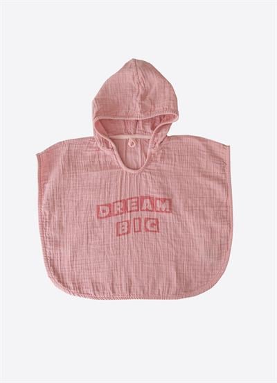 Organik Dream Big Pink Müslin Panço Bornoz Pembe
