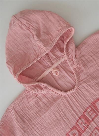 Organik Dream Big Pink Müslin Panço Bornoz Pembe