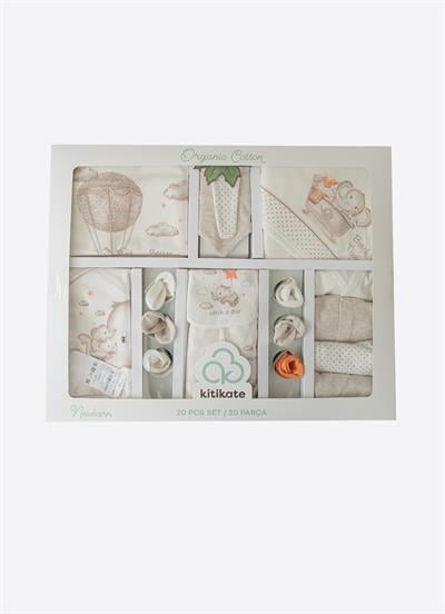 Organik Elephant 21li Hastane Çıkış Seti Ekru