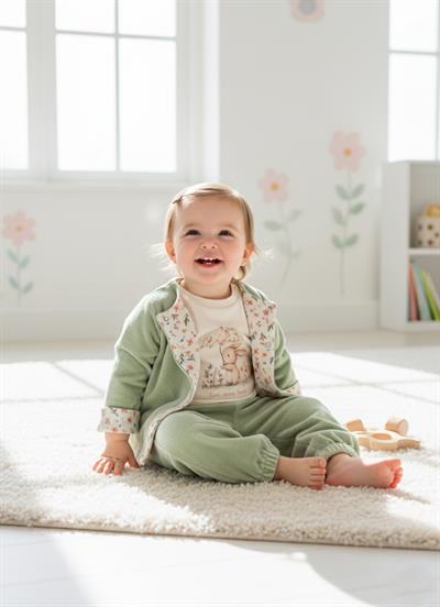 Organik Ella 3lü Takım Yeşil