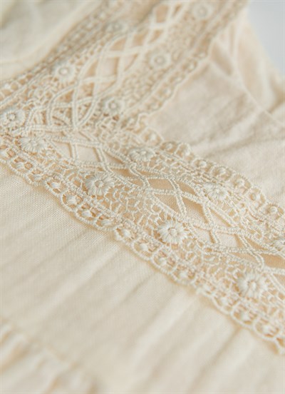 Organik Ella Müslin Elbise Natural