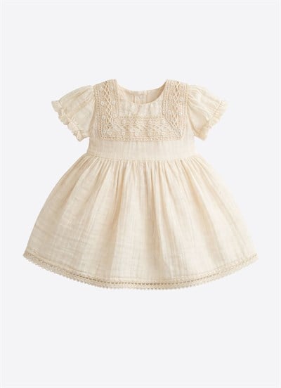 Organik Ella Müslin Elbise Natural