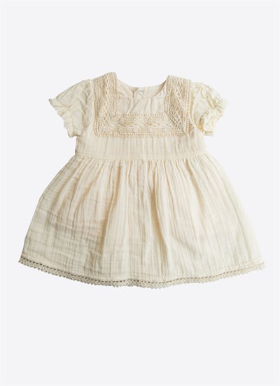 Organik Ella Müslin Elbise Natural