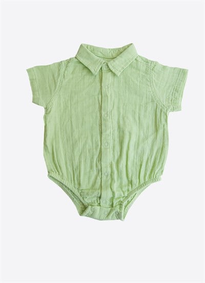 Organik Essential Gömlek Body Yeşil