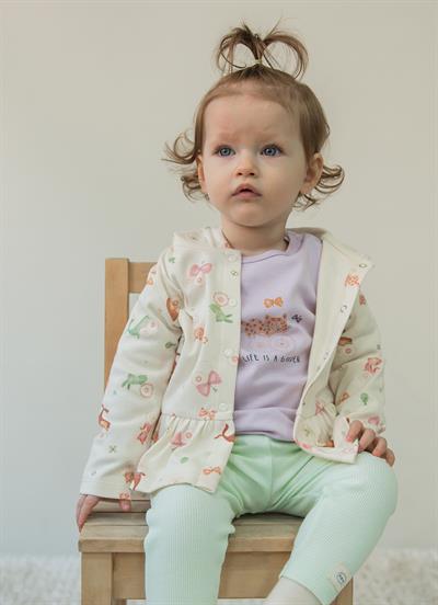 Organik Fiona 3lü Takım Yeşil Natural